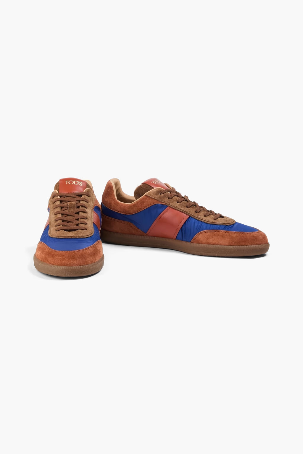 Tod's Leather, suede and shell sneakers