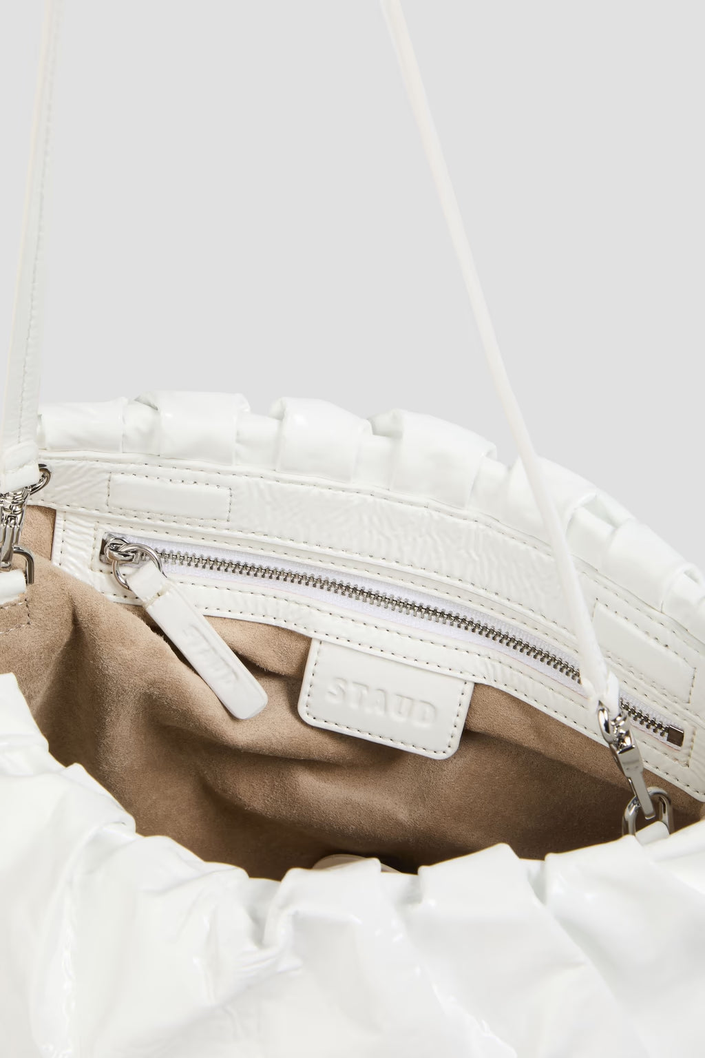 Staud Phoebe patent-leather pouch