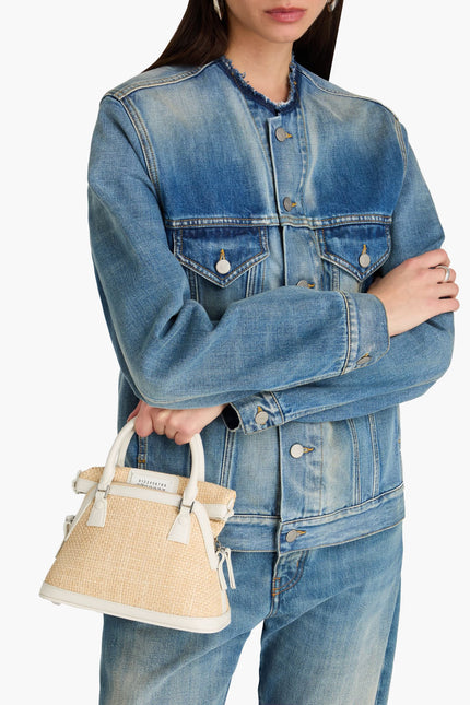 Maison Margiela 5AC Classique Leather and Faux Straw Tote