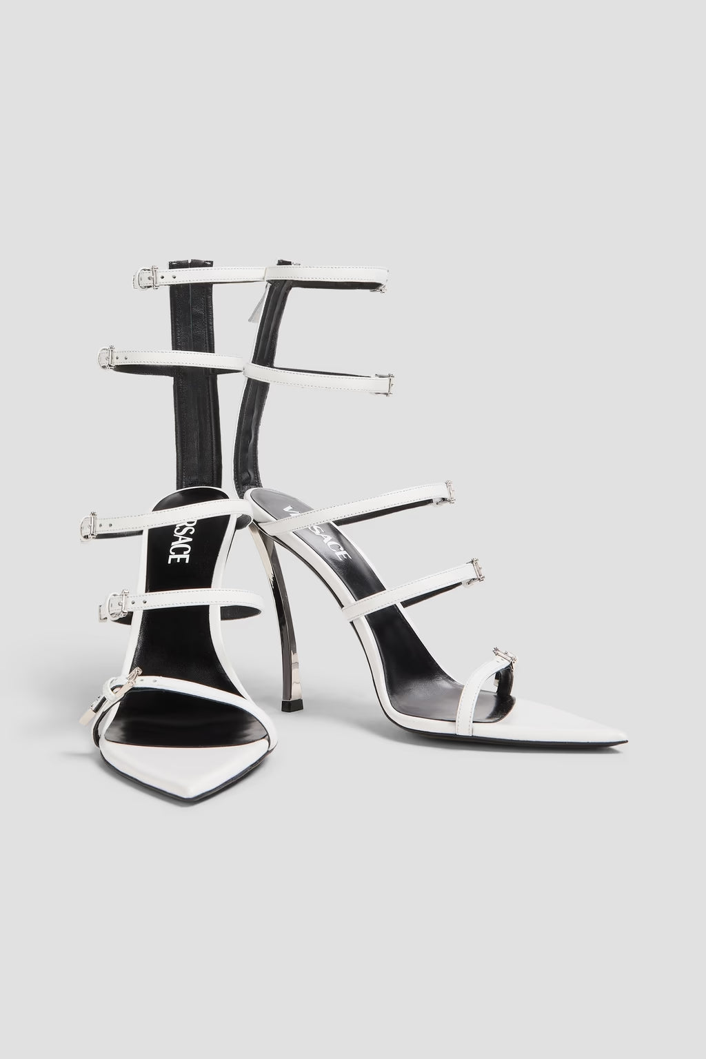 Versace Buckled Leather Sandals