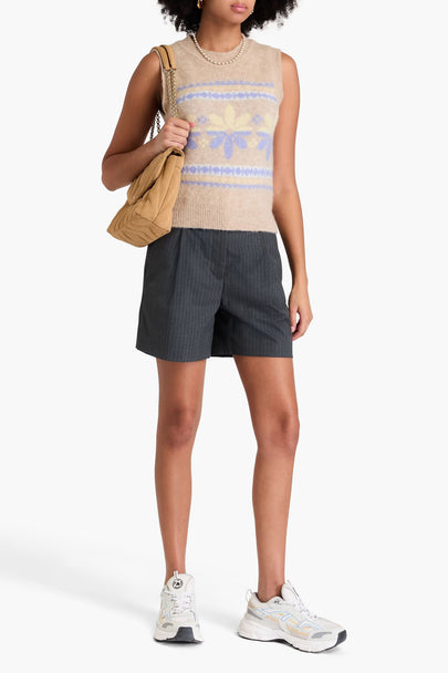 Sandro Jacquard-Knit Alpaca-Blend Vest
