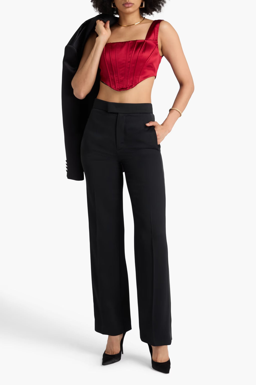 Dolce & Gabbana Cropped satin bustier top