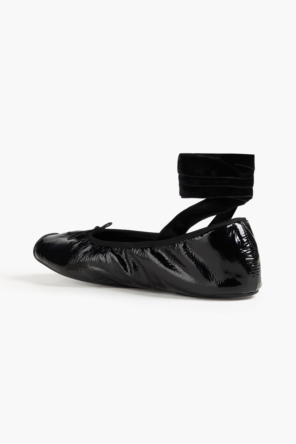 Tory Burch Patent-leather and velvet ballet flats