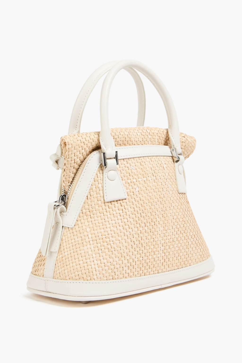 Maison Margiela 5AC Classique Leather and Faux Straw Tote