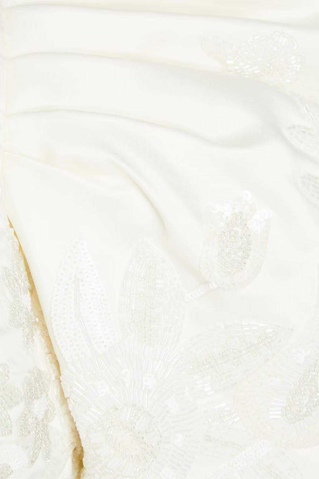 Cult Gaia Sinai cropped embellished duchesse-satin top