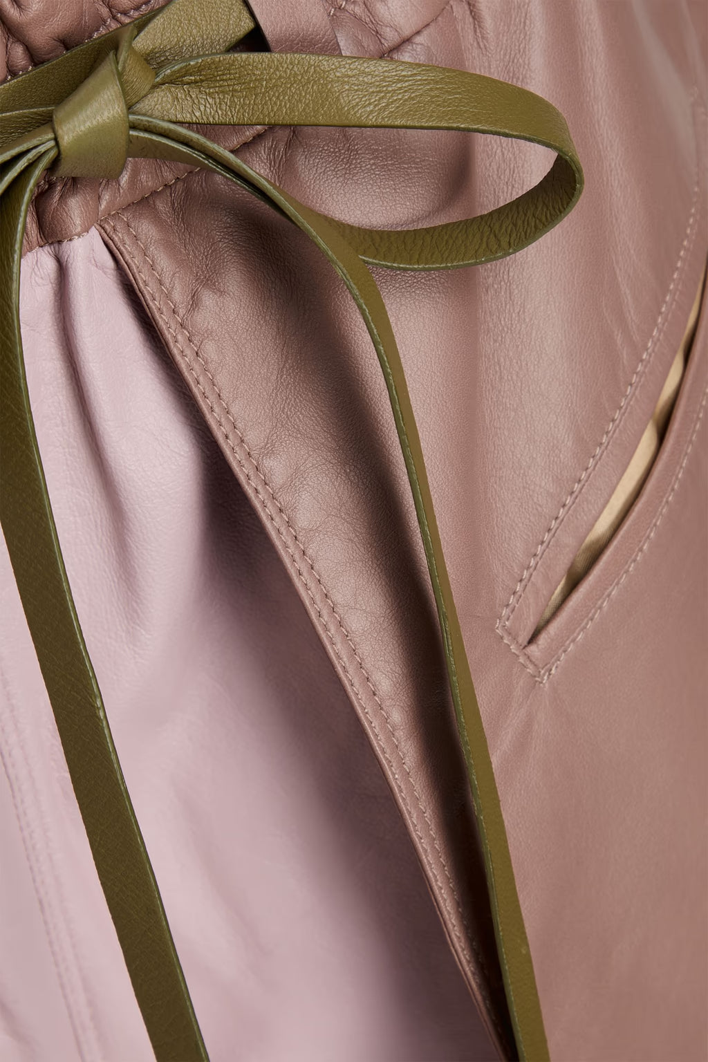 Valentino Garavani Two-Tone Layered Leather Shorts