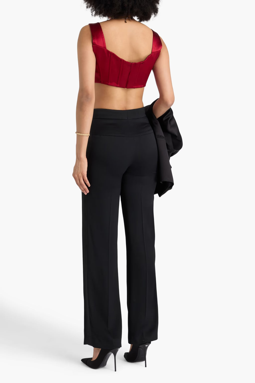 Dolce & Gabbana Cropped satin bustier top