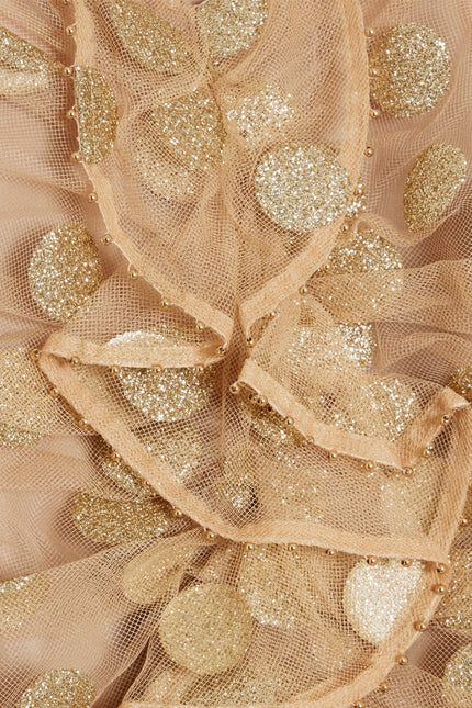 Zimmermann Ruffled Glittered Polka-Dot Tulle Blouse
